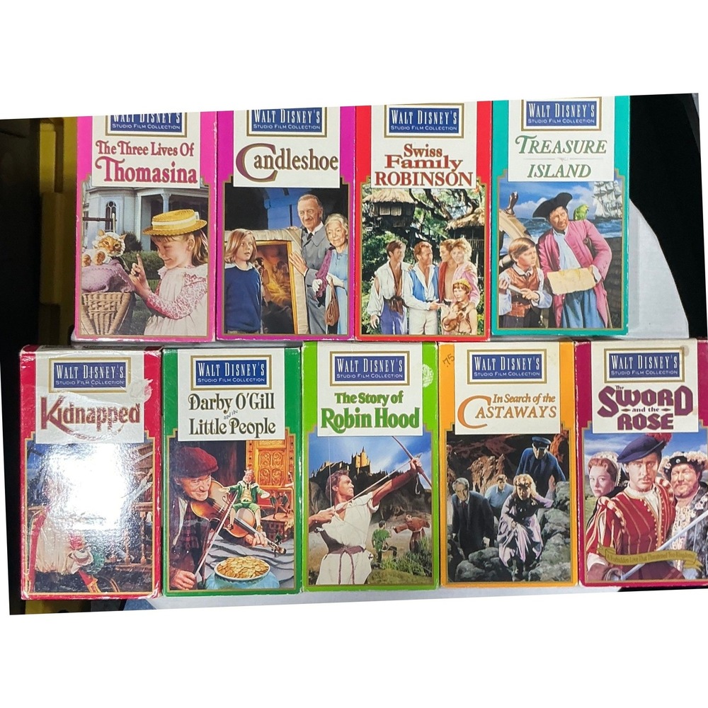 Walt‎ Disney Studio Film Collection VHS Lot of 9 Classics Robin Hood